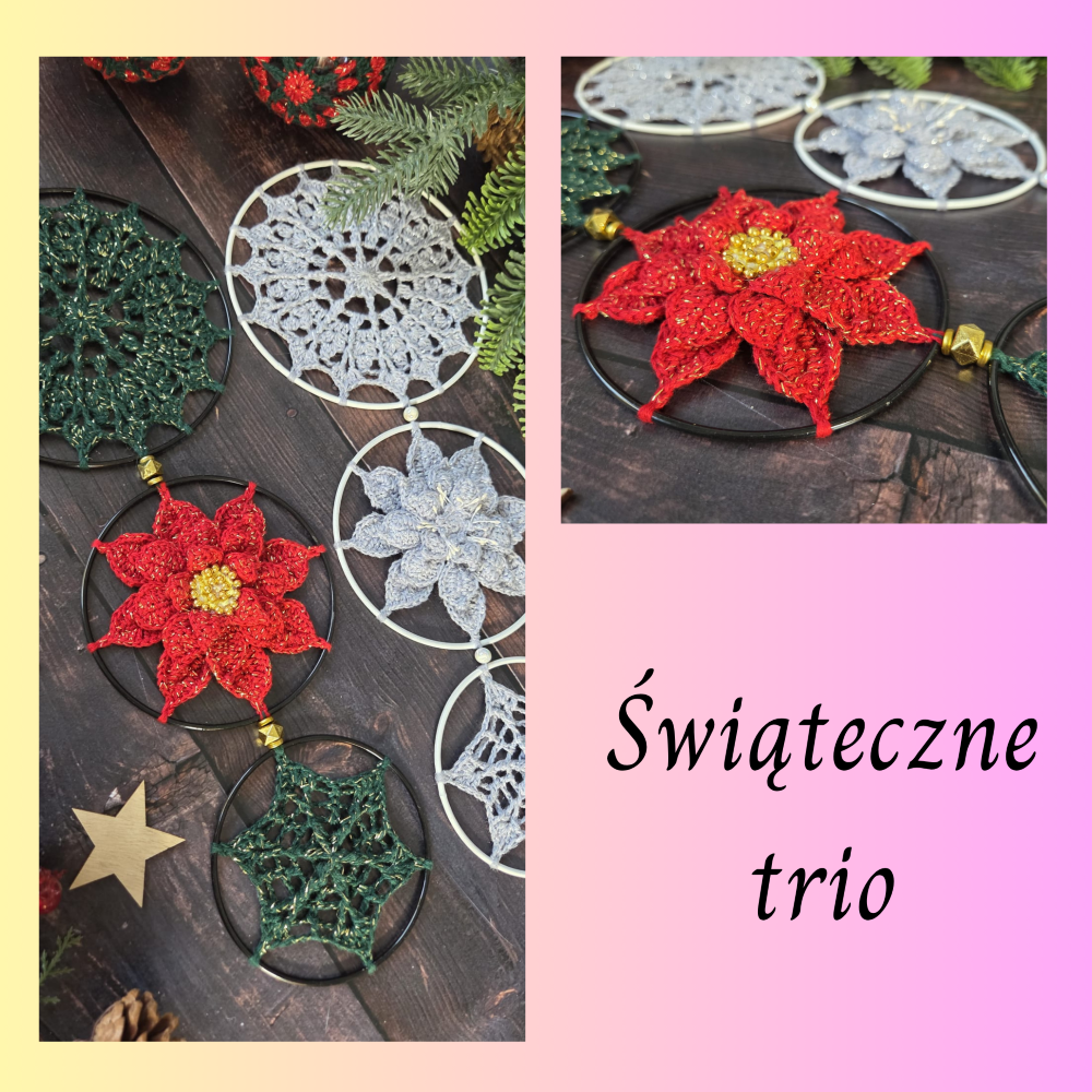 Wzór szydełkowy - "Świąteczne trio"
